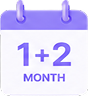 1+2 MONTH 혜택 아이콘